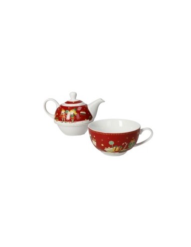 84548 TEIERA CON TAZZA ELFOMAGIA ROSSO