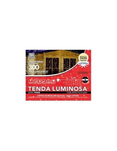 TENDA 300 LED COLORE BIANCO CALDO CON FLASH BIANCO DA ESTERNO