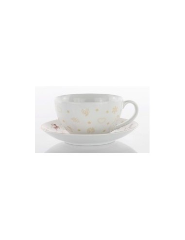 TAZZA COLAZIONE CON PIATTO 0,45CL XMAS su TreG Ingrosso