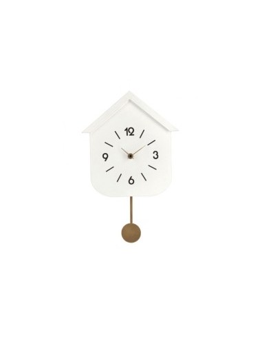 OROLOGIO PARETE 0182411 HOME BIANCO CON PENDOLO 24X37,5CM