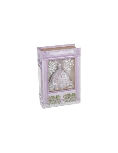 SCATOLA 137281 ROSA 28X19X7CM LEGNO CON DISPLAY