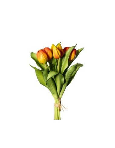 STELO 18120008-14 7 TULIPANI ARANCIO 30CM CON BOCCIOLI