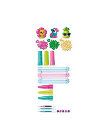 Clementoni Set di Penne Colorate  Tropicali con Penna Personalizzabile  Laboratorio per Bambina o Bambini 6 Anni