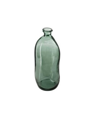 VASO 155686F VETRO RICICLATO VERDE KAKI 13X35CM