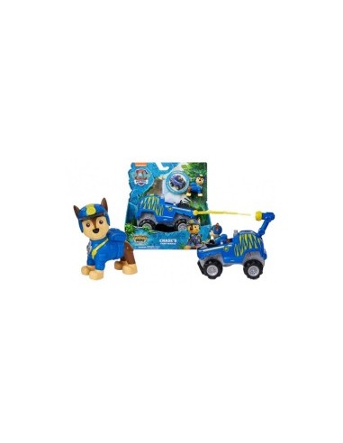 PAW Patrol Jungle Pups, veicolo tigre di Chase, personaggio Chase, lancia proiettili, 3 anni+