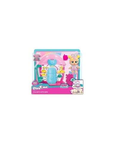 Playtime Cry Babies il Bagno di Bella, Bambola con Mini Playset e 14+ Accessori, Giocattolo per Bambini dai 4 ai 6 Anni