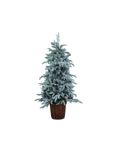 PINETTO FLOCCATO 120 CM CON PIGNE su TreG Ingrosso