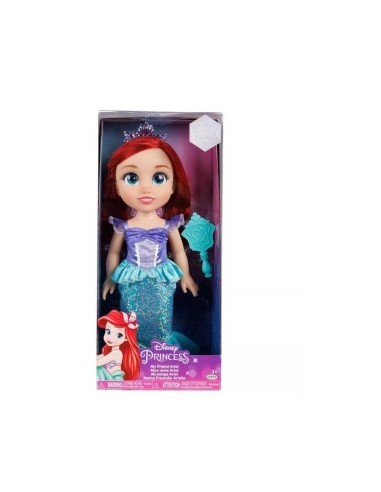 Disney Princess bambola 38 cm Ariel, abiti glitterati, tiara scintillante, occhi brillanti, per bambine, Principessa Disney