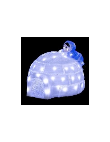 Igloo di Natale con 70 Luci LED, 39x39x31cm, Decorazione Luminosa da Esterno, Luci Natalizie per Giardino