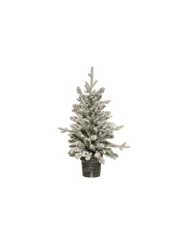 Albero di Natale Innevato, 45x70 cm, Con Vaso, Decorazione Natalizia, Albero Miniaturizzato, Ideale per Tavoli e Angoli