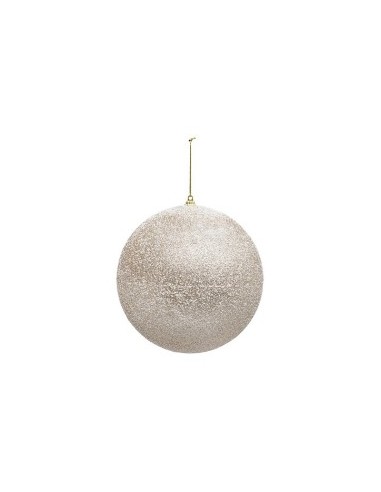 Sfera di Natale Polistirene con Effetto Neve, 15 cm,  Bianco, Addobbo per Albero