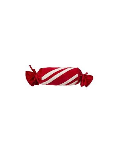 Cuscino Caramella di Natale 14x30cm in Poliestere, Decorazione Festiva, Accessorio Natalizio Adorabile