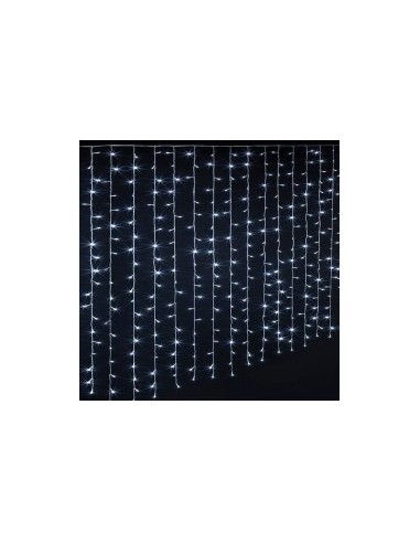 Tenda di Luci di Natale 400 LED, 2x2m, Bianco Freddo, Esterno, 8 Effetti di Luce