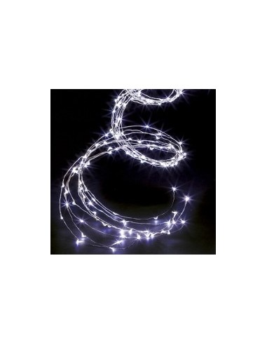 Cascata di Luci di Natale 400 LED, 2m, Bianco Freddo, Esterno, 8 Effetti di Luce, Illuminazione Festiva