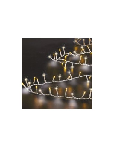 Serie Luminosa di Natale 750 LED, 18 Metri, Bianco Caldo + Freddo, Interno e Esterno, 8 Effetti di Luce, per Interni ed Esterni