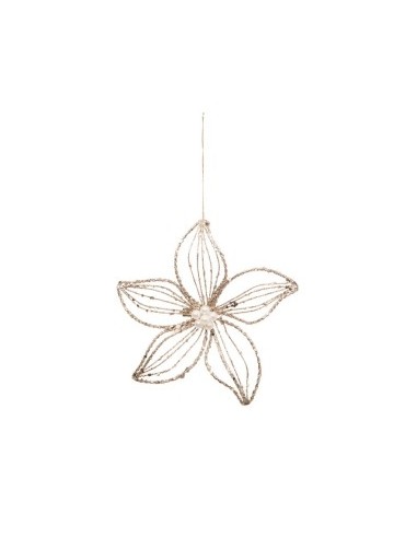 PENDENTE 128431B FIORE CHAMPAGNE H15CM METALLO