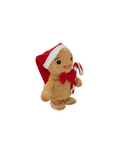 Peluche di Natale Pan di Zenzero 20cm, Musica e Movimento, Idea Regalo Natalizio