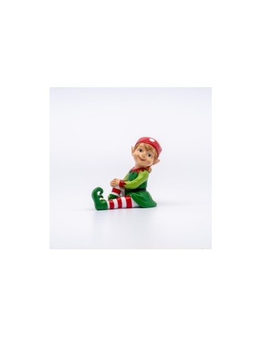 ELFO MARY CHRISTMAS SEDUTO 13X6X11CM su TreG Ingrosso