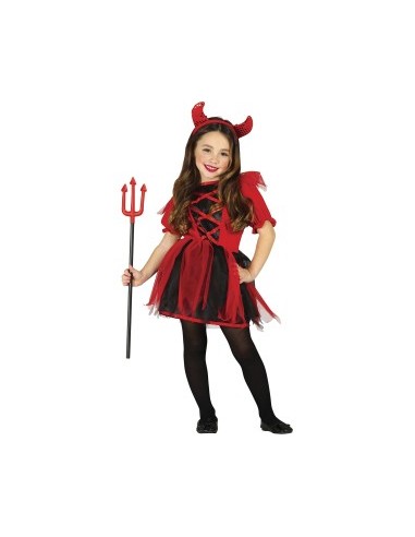 Costume Cute Devil, Cerchietto e Abito, Taglia 7-9 Anni, Tema Diavolo, Halloween