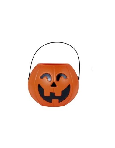 Cestino Zucca, 11 cm, Colore Arancio, Decorazione Halloween