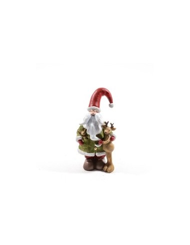 Babbo Natale in Resina 12x11x23,5cm - La Magia di Natale a casa tua