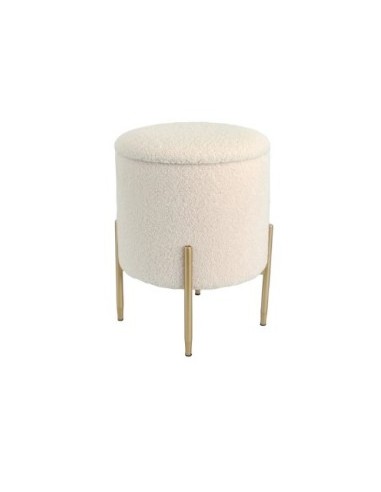 POUF 106312 MARVY VELLUTO BEIGE 42X53,5CM