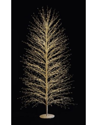 ALBERO 59669 MICROLED ORO H150CM 1300LED BIANCO CALDO