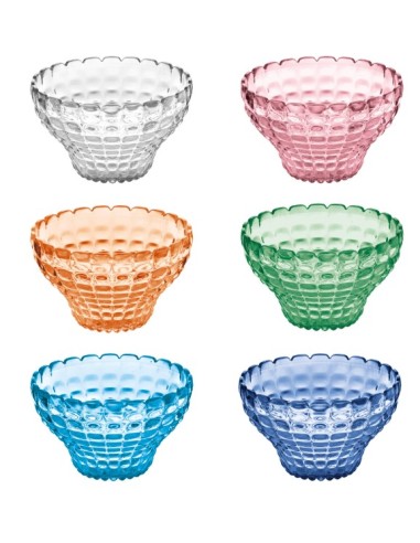 SET 6 COPPETTE 12CM TIFFANY COLORI ASSORTITI