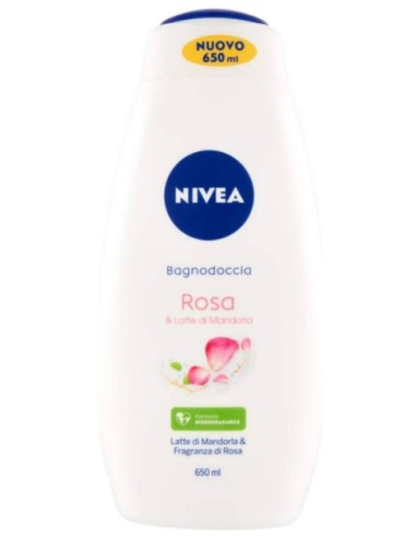 NIVEA B/SCHIUMA ROSA E LATTE DI M.650ML