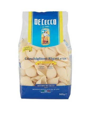 DE CECCO SPECIALITA'126 CONCHIGLIONI RIGATI 500GR