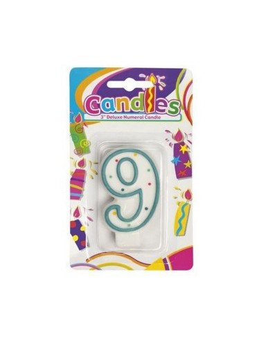 CANDELA 63409 NUMERALE 9 MULTICOLOR su TreG Ingrosso