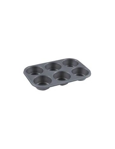 STAMPO MUFFIN 6 POSTI ALLUMINIO 32X22X4 CM EURONOVITA su TreG Ingrosso