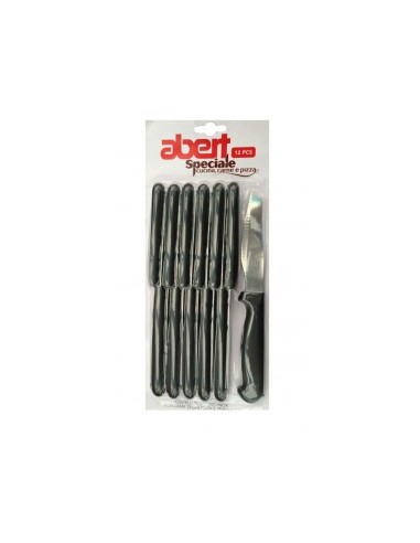 BLISTER 12 COLTELLI PER PIZZA AVARI064PB12 ABERT su TreG Ingrosso