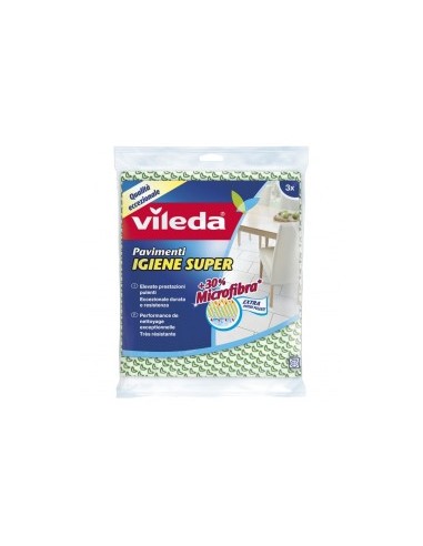 VILEDA 3 PANNI IGIENE SUPER 50X45 CM FHP su TreG Ingrosso