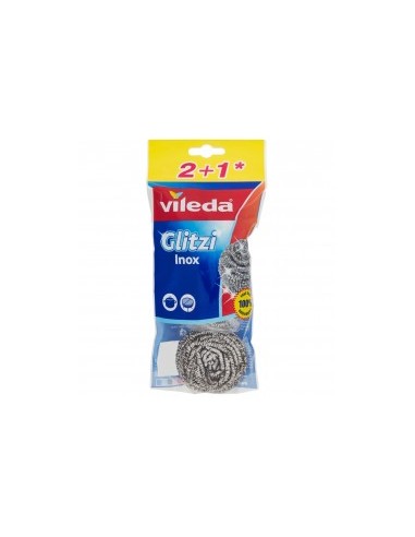 VILEDA GLITZI PAGLIETTA INOX SPIRALE 2+1 FHP su TreG Ingrosso