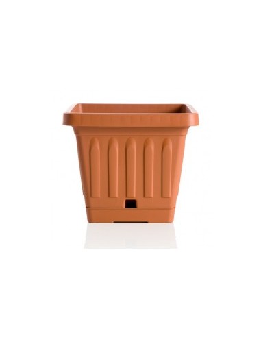 VASO TERRA CON SOTTOVASO 30 X 30 CM TERRACOTTA su TreG Ingrosso