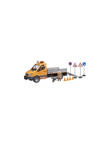 MERCEDES SPRINTER CON PERSONAGGI E ACCESSORI 02677 BRUDER SPIELWARE...