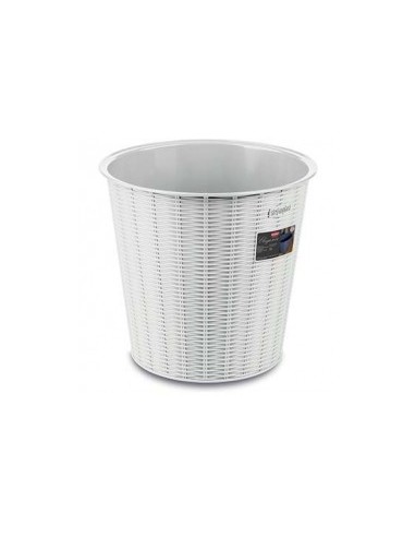 ELEGANCE CESTINO GETTA CARTE RATTAN BIANCO 10 LT STEFANPLAST su Tre...