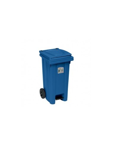 URBAN ECO SYSTEM BIDONE 80 LT BLU CON PEDALE STEFANPLAST su TreG In...