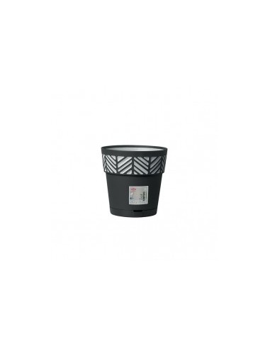 VASO OPERA ORFEO 20 CM GRAFITE/GRIGIO LUCE 94503 STEFANPLAST su Tre...