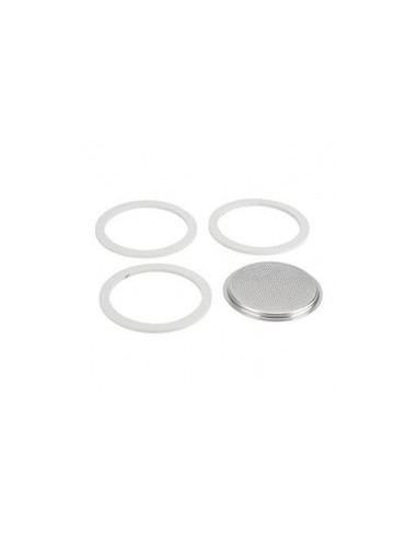 SET 3 GUARNIZIONI + FILTRO DI RICAMBIO PER BIALETTI 12 TZ 109746 su...