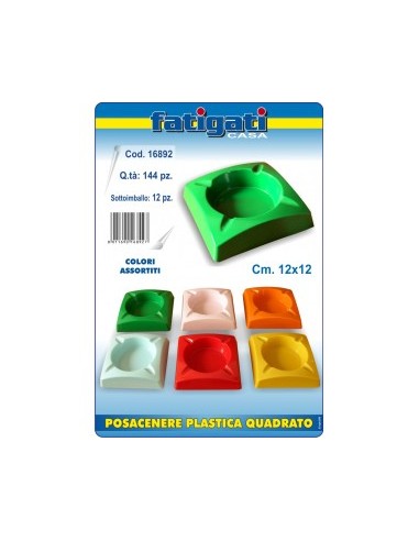 POSACENERE IN PLASTICA COLORI ASSORTITI 23280/1 su TreG Ingrosso