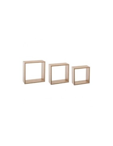 SET 3 MENSOLE 138957C CUBI NATURALE su TreG Ingrosso