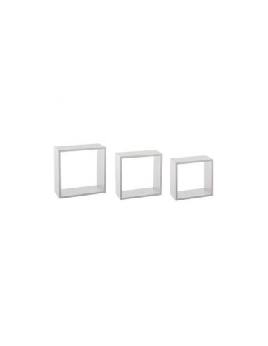 SET 3 MENSOLE 138957B CUBI BIANCO su TreG Ingrosso