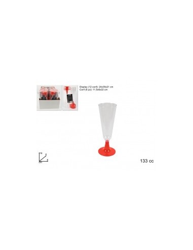 CONF 6 FLUTES 407554 FONDO ROSSO su TreG Ingrosso