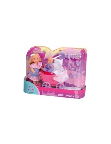 EVI BEBE' CON CARROZZINA E ACCESSORI 105736241 SIMBA TOYS su TreG I...