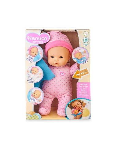 Nenuco Dormiamo Bambola, Suoni per Bambini, Corpo Morbido 25 cm, Occhi che Si Chiudono, Coperta Inclusa, Per Bambini 1 Anno