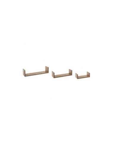 SET 3 MENSOLE PARETE 138955C EFFETTO LEGNO su TreG Ingrosso