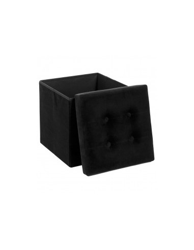 POUF 121470H VELLUTO NERO 38X38X38 su TreG Ingrosso