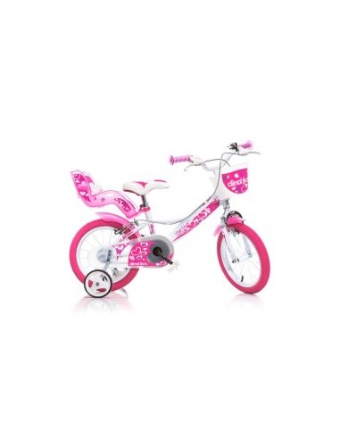 BICI 14 LITTLE HEART BIANCO/ROSA su TreG Ingrosso